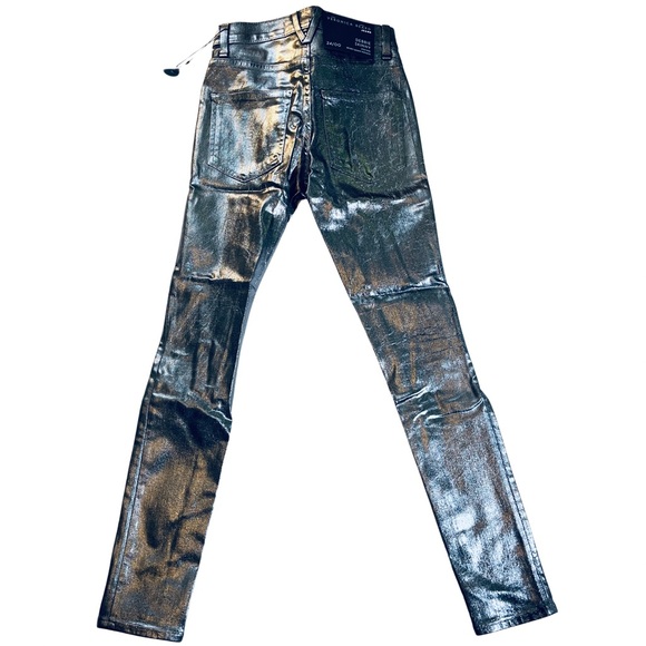 Veronica Beard Metallic Silver Skinny Jeans - Picture 2 of 5
